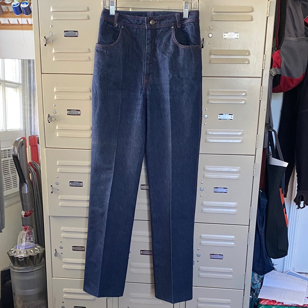 Halston III For JC Penney Straight Leg Jeans in Dark Blue Denim